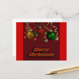 Weihnachtsbrillen und Ribbons Postkarte
