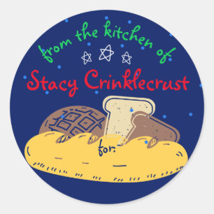 Weihnachtsbrot personalisiert aus der Küche Runder Aufkleber