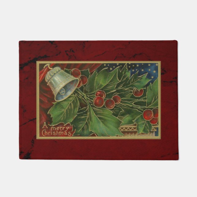 Weihnachtsbrötler und Silberglocken Fußmatte (Vorderseite)