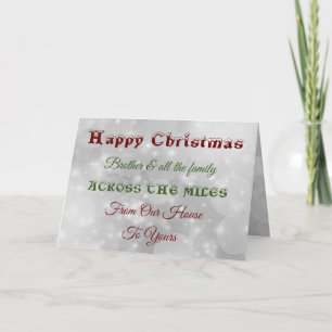 Weihnachtsbruder und Familie über die Meilen hinwe Karte