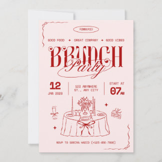 Weihnachtsbrunch-Einladung | Elegantes Weihnachtsf