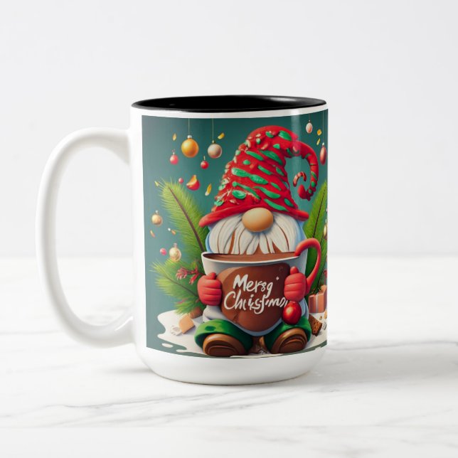 Weihnachtsbrunnen Große Schokolade Kaffee Tasse (Links)