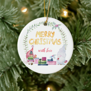 Weihnachtsbrunnen Keramik Ornament