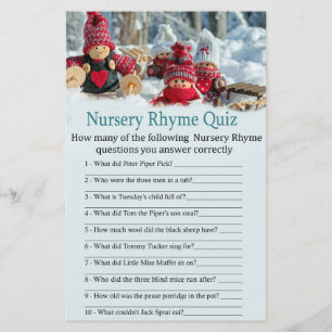 Weihnachtsbrunnen Kinderzimmer Rhyme Quiz Babydusc
