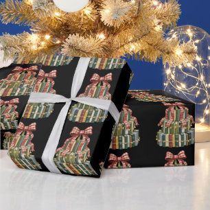 Weihnachtsbuch Baum Buch Lehrer Lesen Buchliebhabe Geschenkpapier