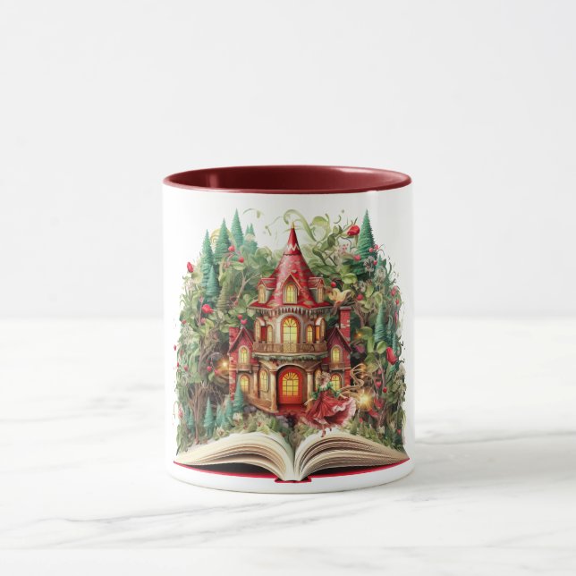 Weihnachtsbuch-Design Tasse (Zentrum)