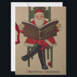 Weihnachtsbuch Feiertagskarte<br><div class="desc">Retro Vintage Weihnachts Weihnachts-Weihnachtsbestellungen aus der Book Holiday Card.</div>