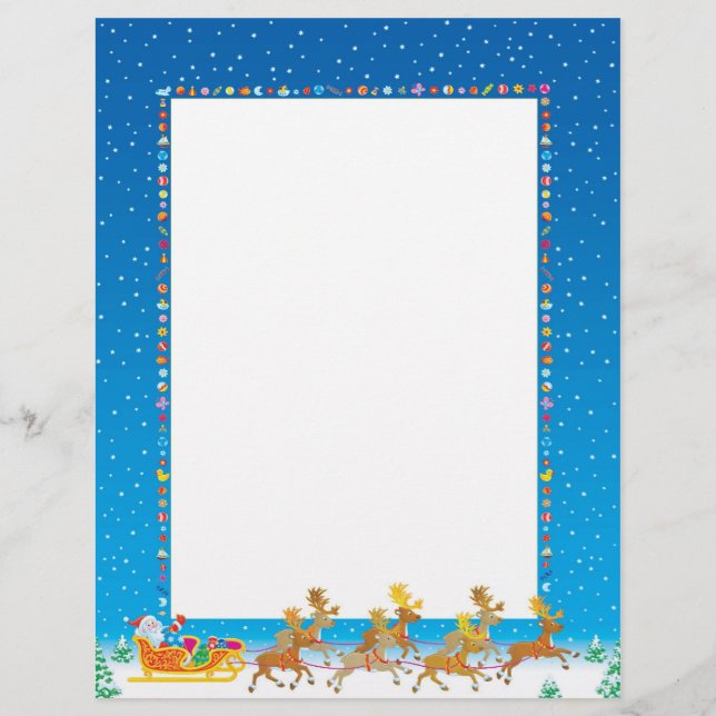 Weihnachtsbuch gerecycelt - Santa Sleigh Design (Vorderseite)