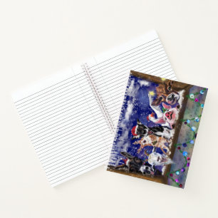 Weihnachtsbuch mit Happy Animal Party Notizbuch
