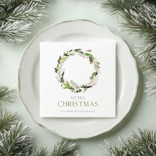Weihnachtsbuch Napkin mit Grünreath Serviette