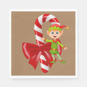 Weihnachtsbuch Napkins, Frohe Weihnachten, Elf Serviette