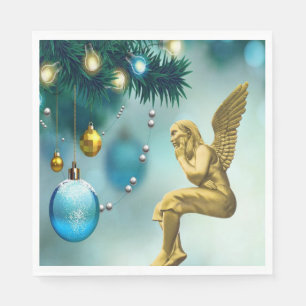 Weihnachtsbuch Napkins, Frohe Weihnachten, Engel Serviette