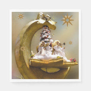 Weihnachtsbuch Napkins, Frohe Weihnachten, Engel Serviette