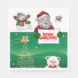 Weihnachtsbuch Napkins, Frohe Weihnachten Serviette