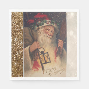 Weihnachtsbuch Napkins, frohe Weihnachten, Vintag Serviette