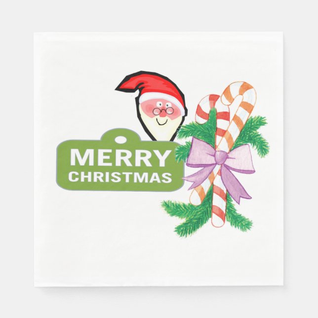 Weihnachtsbuch Napkins, Frohe Weihnachtsfeier Weih Serviette (Vorderseite)