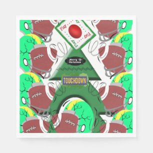 Weihnachtsbuch Napkins, Fußball Sport Serviette