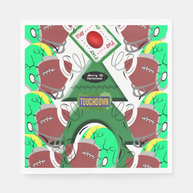 Weihnachtsbuch Napkins, Fußball Sport Serviette (Vorderseite)