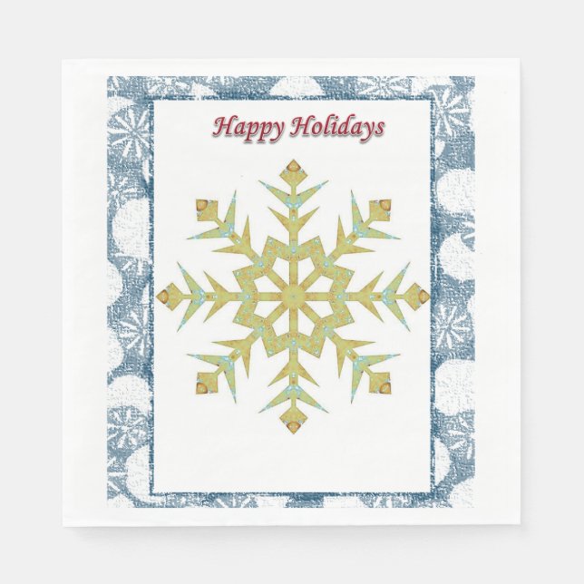 Weihnachtsbuch Napkins, glücklicher Urlaub Serviette (Vorderseite)