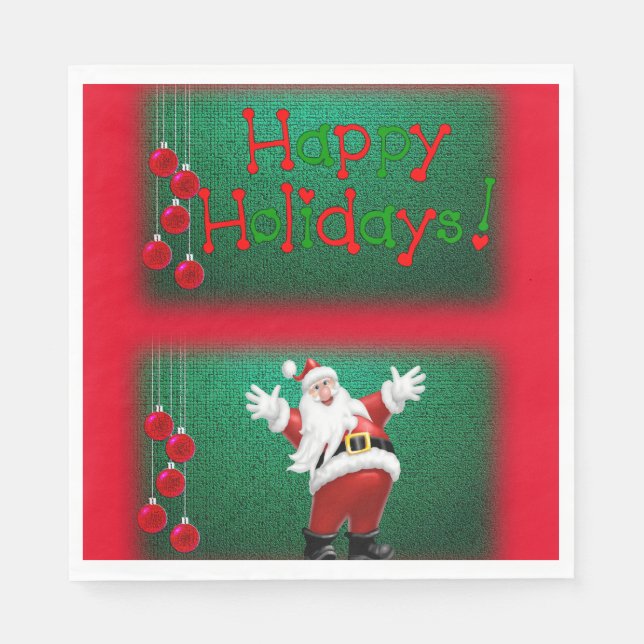 Weihnachtsbuch Napkins, glücklicher Urlaub Serviette (Vorderseite)