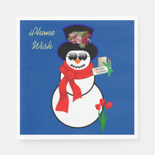 Weihnachtsbuch Napkins, Iphone Wish Serviette