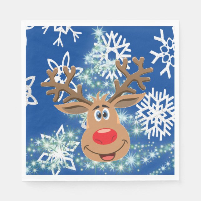 Weihnachtsbuch Napkins, Rentier Serviette (Vorderseite)