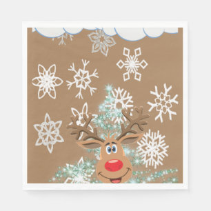 Weihnachtsbuch Napkins, Rentier Serviette