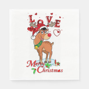 Weihnachtsbuch Napkins, Rentier Serviette