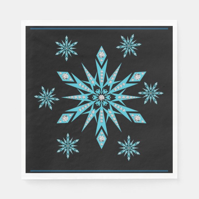 Weihnachtsbuch Napkins, Schneeflocke Serviette (Vorderseite)