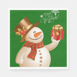 Weihnachtsbuch Napkins, Schneemann Serviette