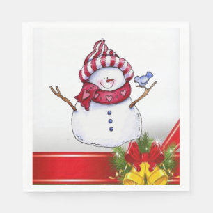 Weihnachtsbuch Napkins, Schneemann Serviette