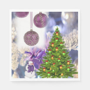 Weihnachtsbuch Napkins, Schneemann Serviette