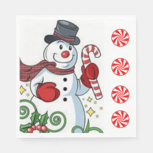 Weihnachtsbuch Napkins, Schneemann Serviette