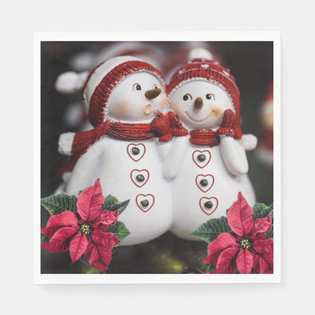 Weihnachtsbuch Napkins, Schneemann Serviette (Vorderseite)
