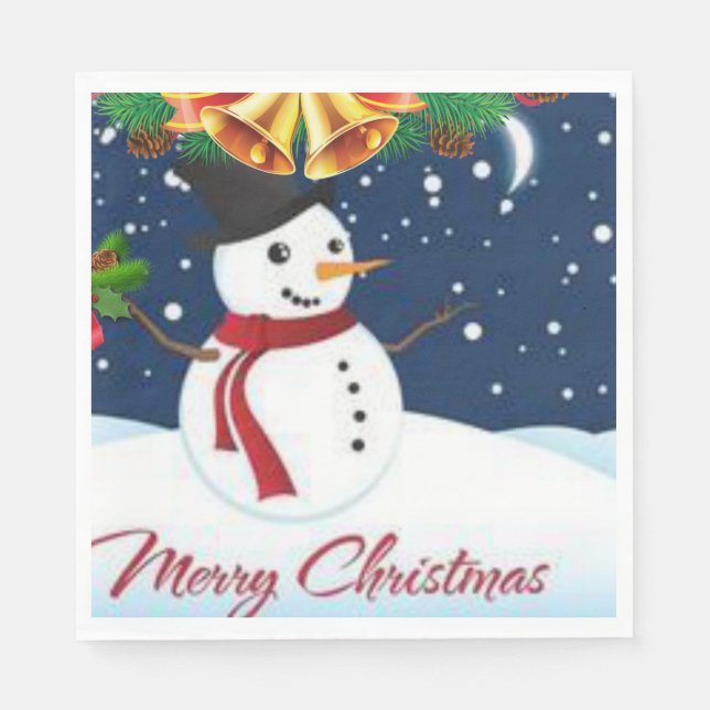Weihnachtsbuch Napkins, Schneemann Serviette (Vorderseite)