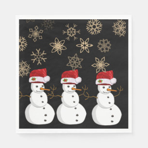 Weihnachtsbuch Napkins, Schneemann Serviette