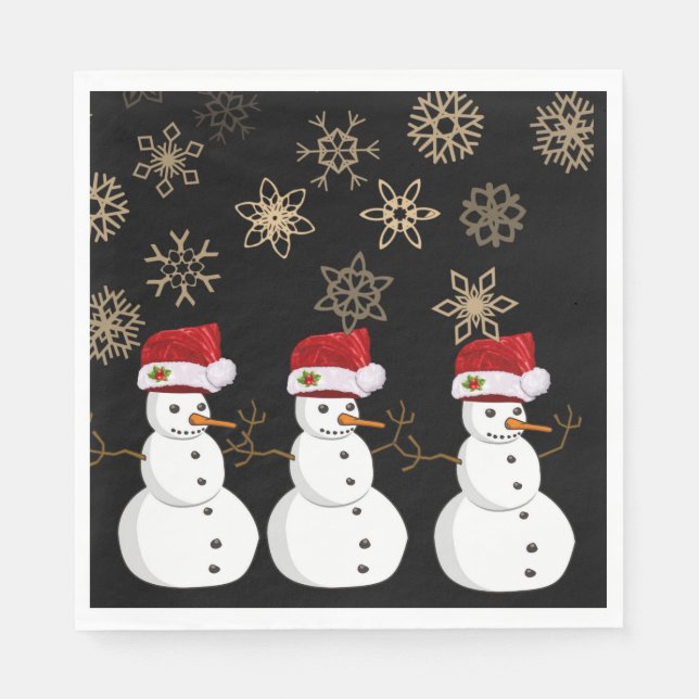 Weihnachtsbuch Napkins, Schneemann Serviette (Vorderseite)