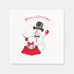 Weihnachtsbuch Napkins-Snowman Serviette