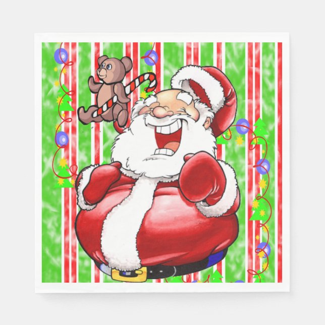 Weihnachtsbuch Napkins, Teddy Bär Serviette (Vorderseite)