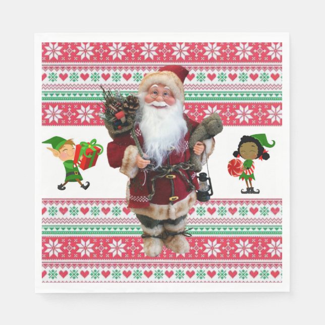 Weihnachtsbuch Napkins, Weihnachten Serviette (Vorderseite)