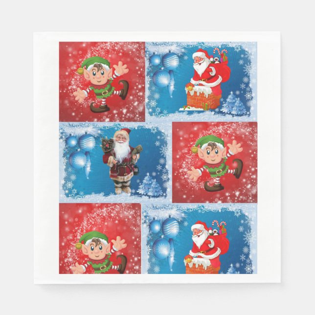 Weihnachtsbuch Napkins, Weihnachten Serviette (Vorderseite)