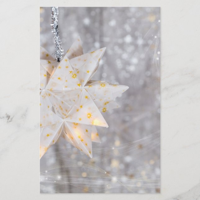 Weihnachtsbuch-Star-Dekoration Briefpapier (Vorderseite)