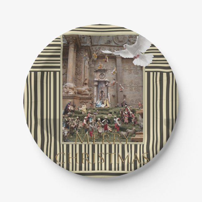 Weihnachtsbuch Teller, frohe Weihnachten Jesus Pappteller (Vorderseite)