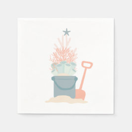 Weihnachtsbuch zum Meer in Neapel Serviette