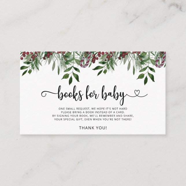 Weihnachtsbücher für das Baby Begleitkarte (Vorderseite)