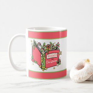 Weihnachtsbücher lesen kaffeetasse