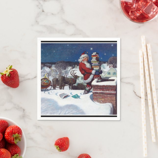 Weihnachtsbücher zu Weihnachten, Napkins Serviette (Beispiel)