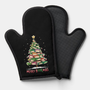 Weihnachtsbuchliebhaber Baum Bibliothekar Frohe Bu Ofenhandschuh