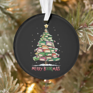 Weihnachtsbuchliebhaber Baum Bibliothekar Frohe Bu Ornament