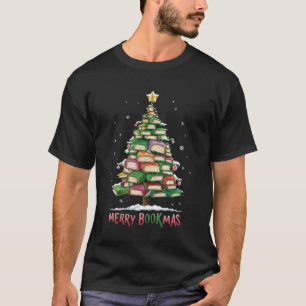 Weihnachtsbuchliebhaber Baum Bibliothekar Frohe Bu T-Shirt
